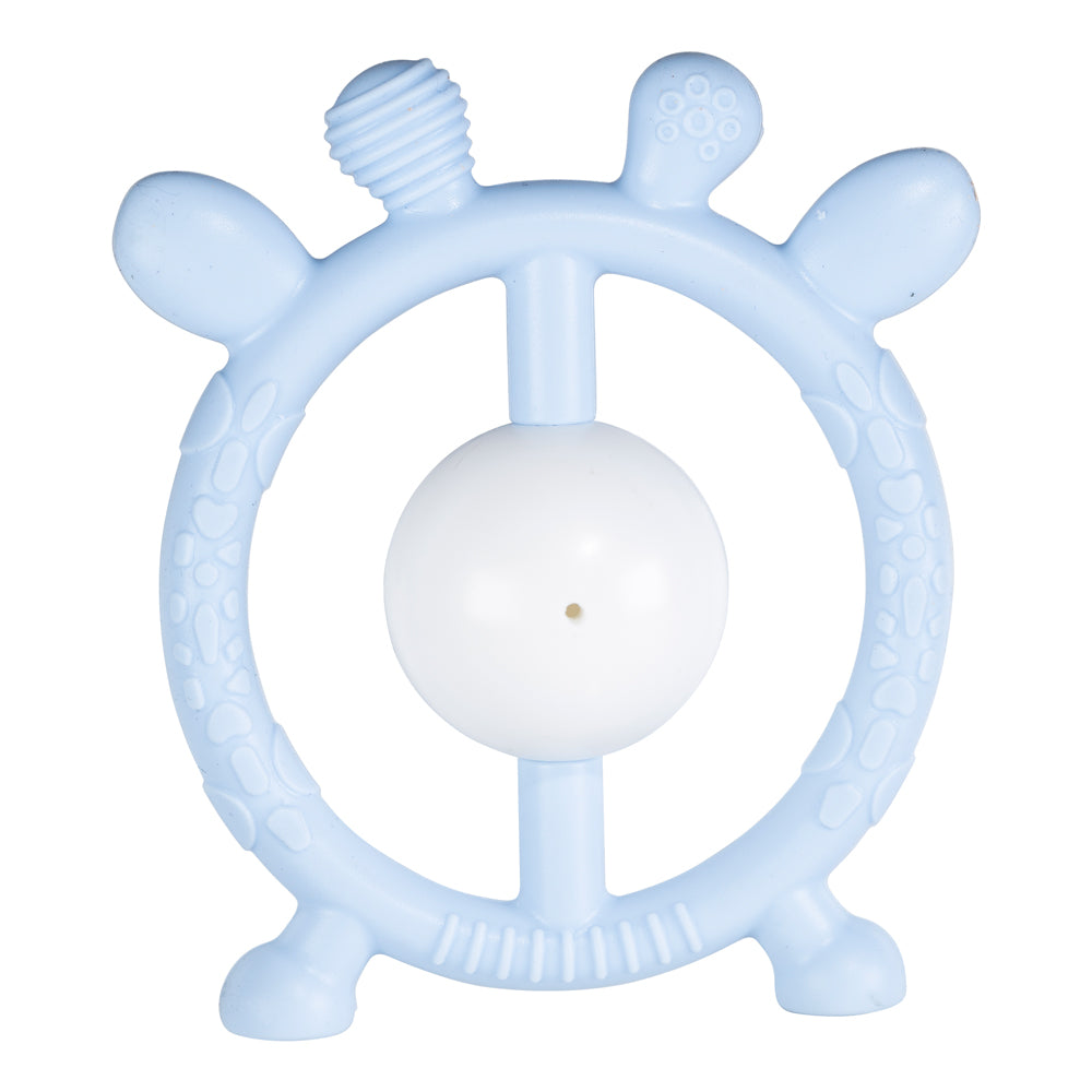 Silicone giraffe baby rattle and teether, view 6