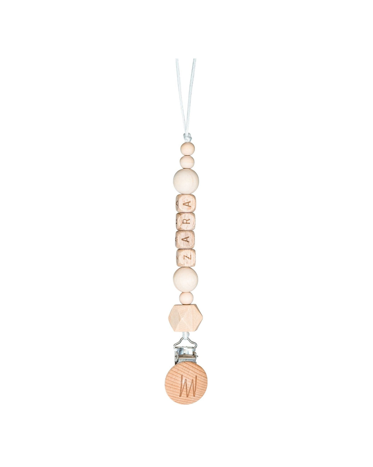 Hazel all-wood pacifier clip, view 3