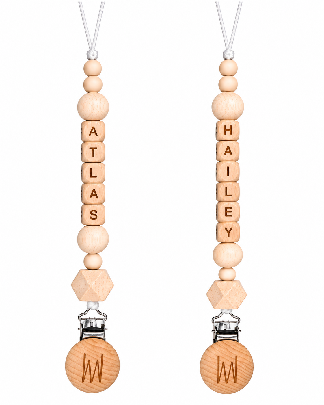 Hazel all-wood pacifier clip