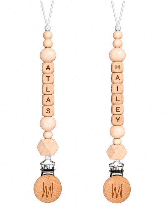 Hazel all-wood pacifier clip