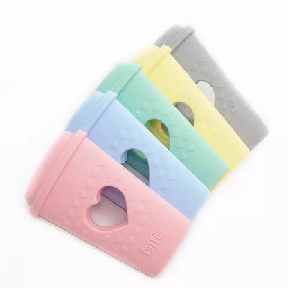 baby coffee cup teething relief