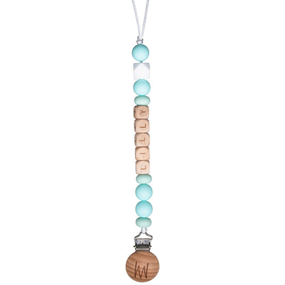 Maple personalized wooden pacifier clip with baby name, view 5