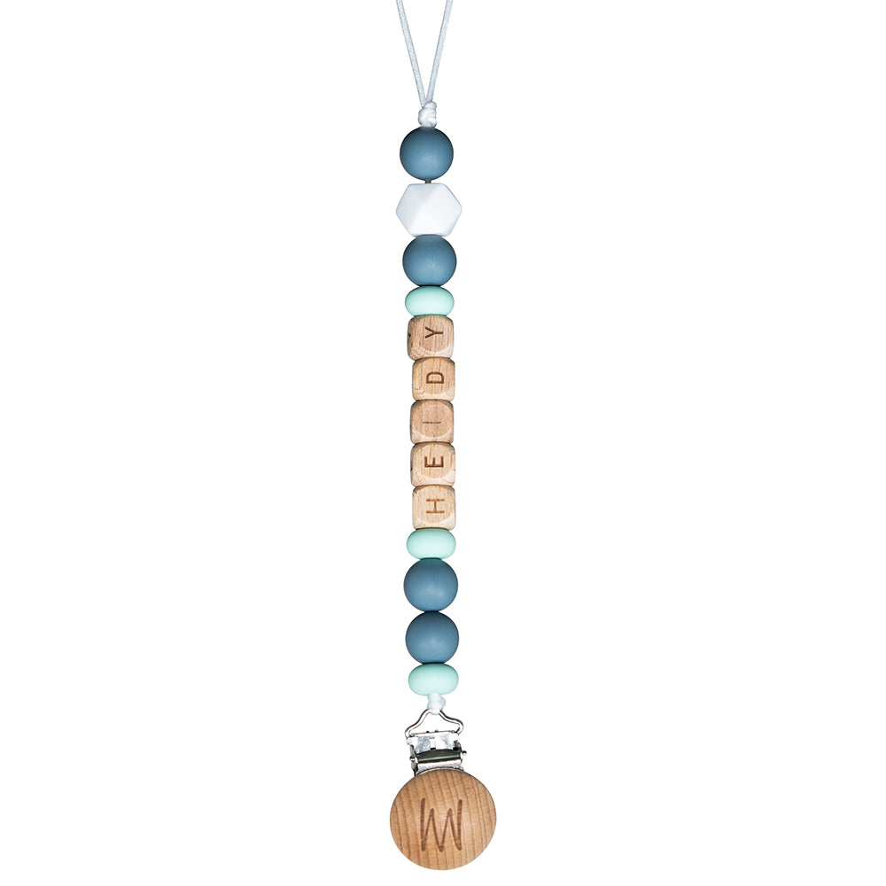 Maple personalized wooden pacifier clip with baby name, view 13