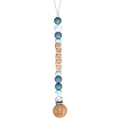 Maple personalized wooden pacifier clip with baby name, view 13
