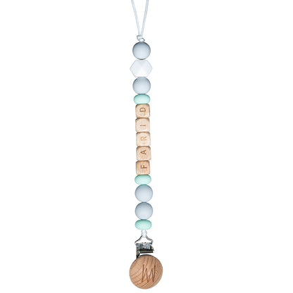 Maple personalized wooden pacifier clip with baby name, view 17
