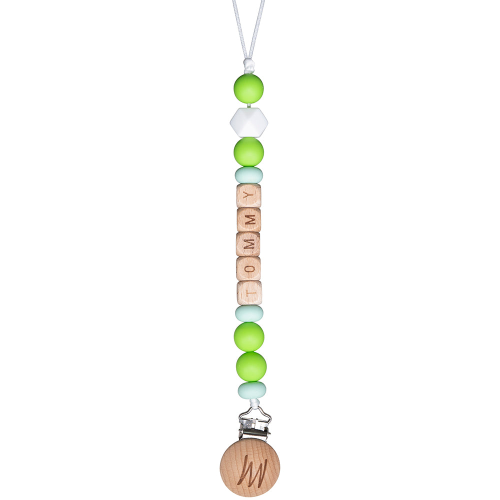 Maple personalized wooden pacifier clip with baby name, view 20