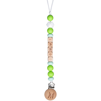 Maple personalized wooden pacifier clip with baby name, view 20