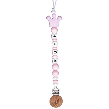 Larch silicone pacifier clip with charm, view 4