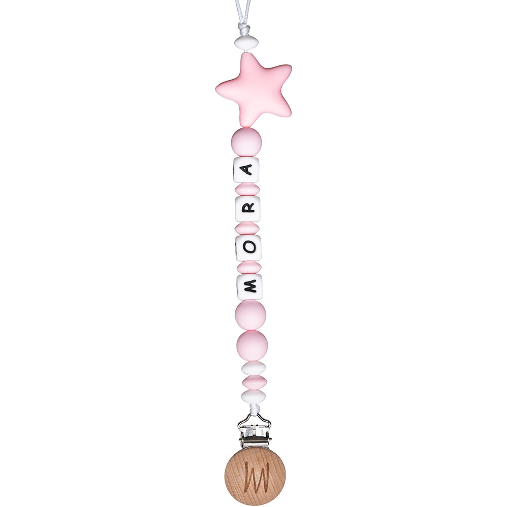 Larch silicone pacifier clip with charm, view 5