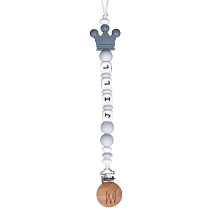 Larch silicone pacifier clip with charm, view 6