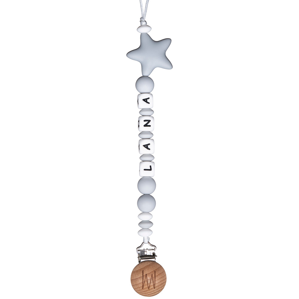 Larch silicone pacifier clip with charm, view 8