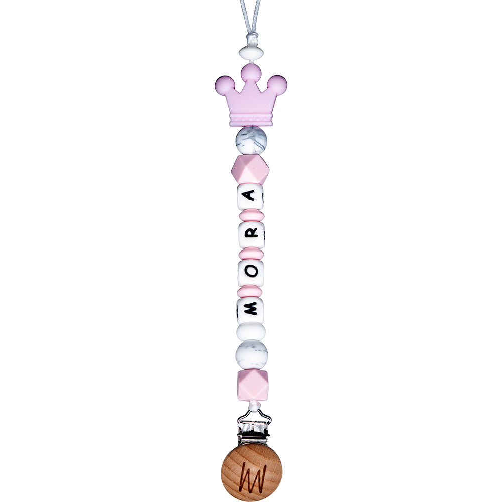 Larch silicone pacifier clip with charm, view 13