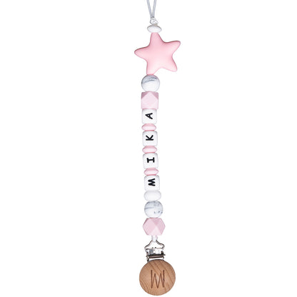 Larch silicone pacifier clip with charm, view 15