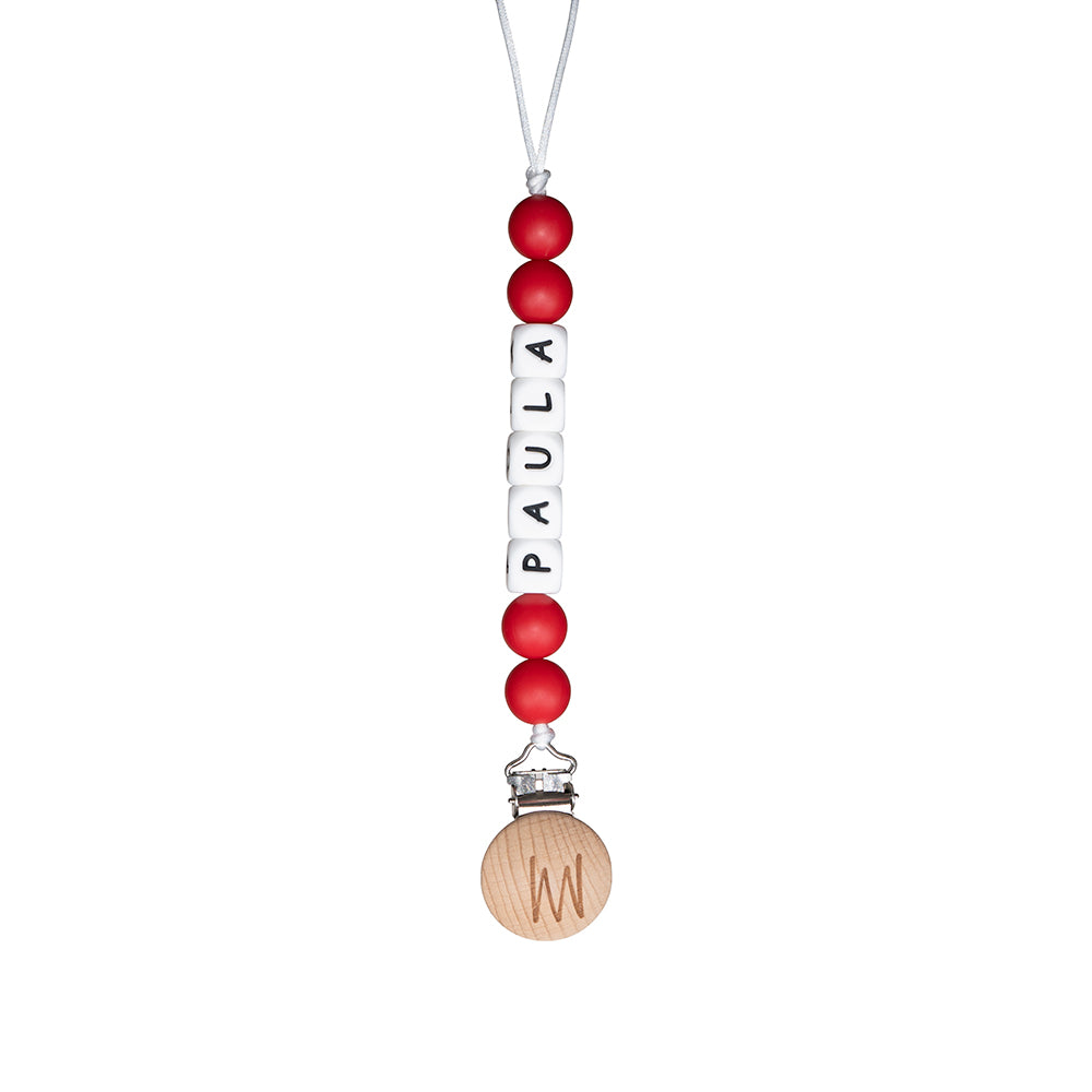 Shortie personalized silicone pacifier clip with baby name, view 11