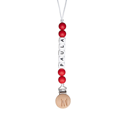 Shortie personalized silicone pacifier clip with baby name, view 11