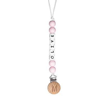 Shortie personalized silicone pacifier clip with baby name, view 12