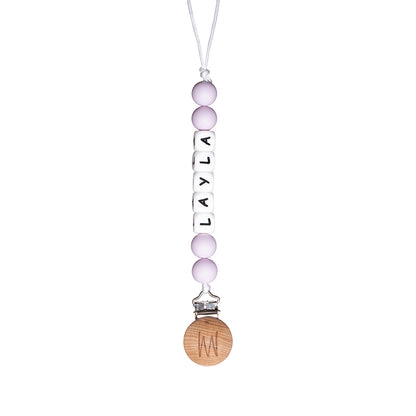 Shortie personalized silicone pacifier clip with baby name, view 13
