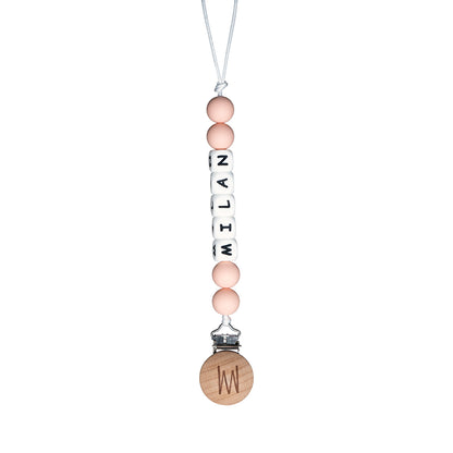 Shortie personalized silicone pacifier clip with baby name, view 18