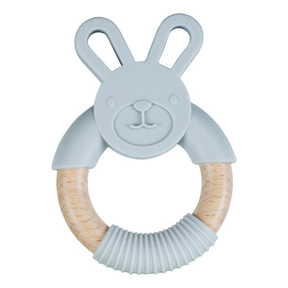 Bunny ears silicone baby teether, view 4