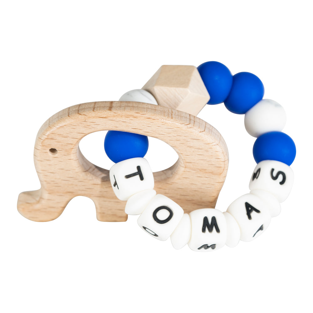 Lilly personalized silicone teething ring with baby name, view 8