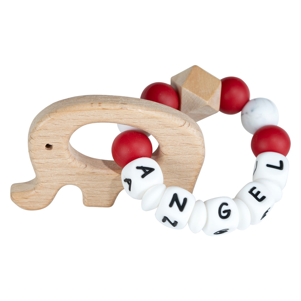 Lilly personalized silicone teething ring with baby name, view 15
