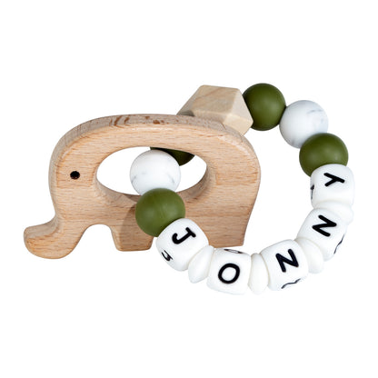 Lilly personalized silicone teething ring with baby name, view 21