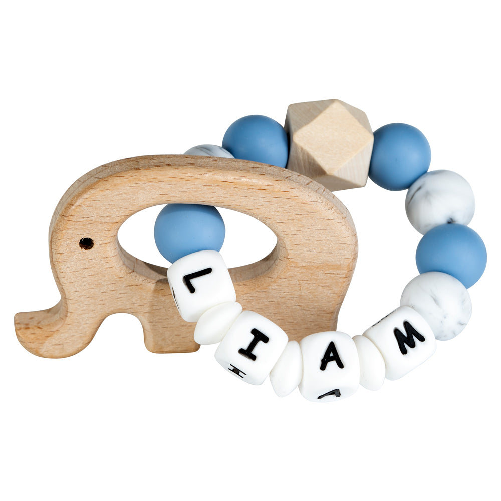 Lilly personalized silicone teething ring with baby name, view 23