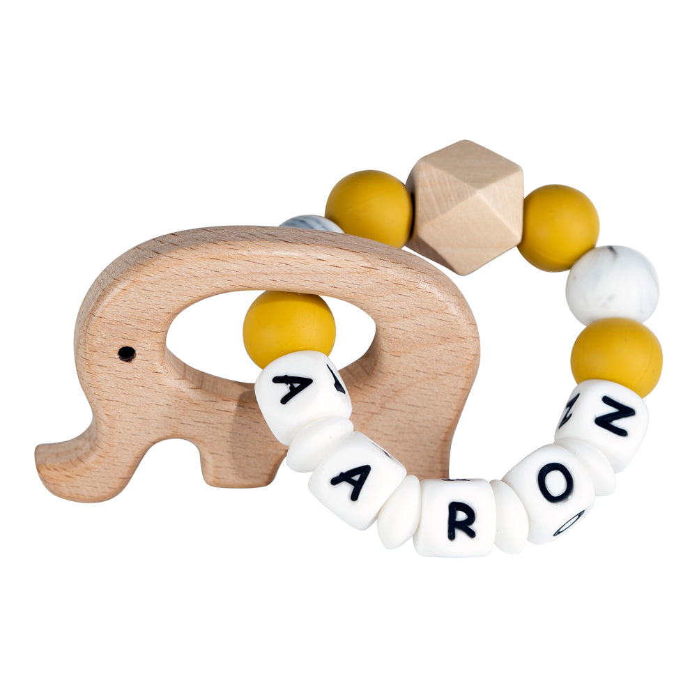 Lilly personalized silicone teething ring with baby name, view 25