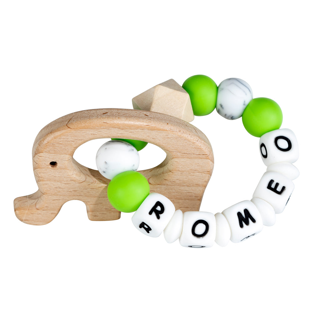 Lilly personalized silicone teething ring with baby name, view 27