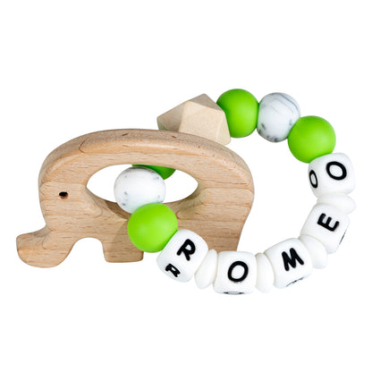 Lilly personalized silicone teething ring with baby name, view 27