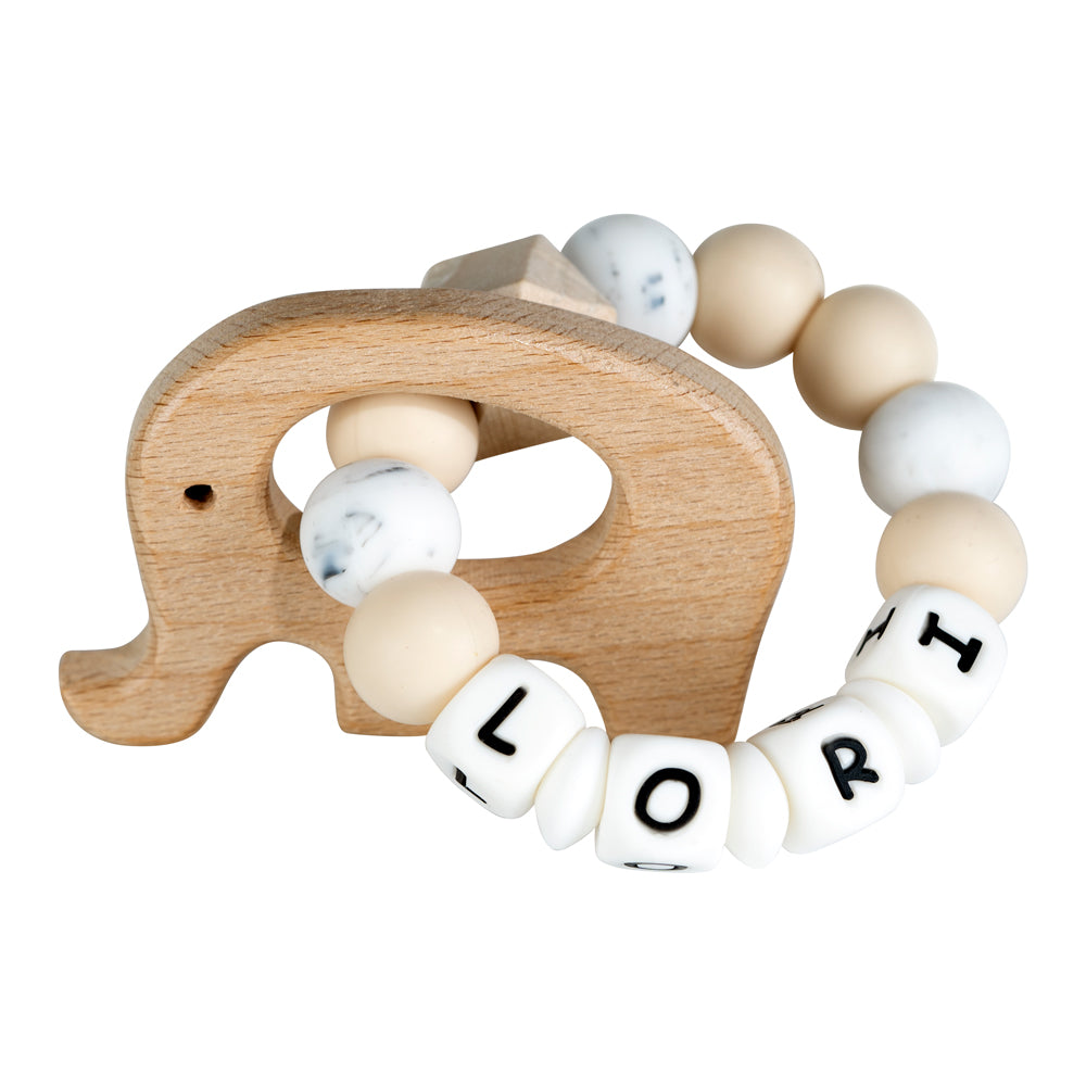Lilly personalized silicone teething ring with baby name, view 31