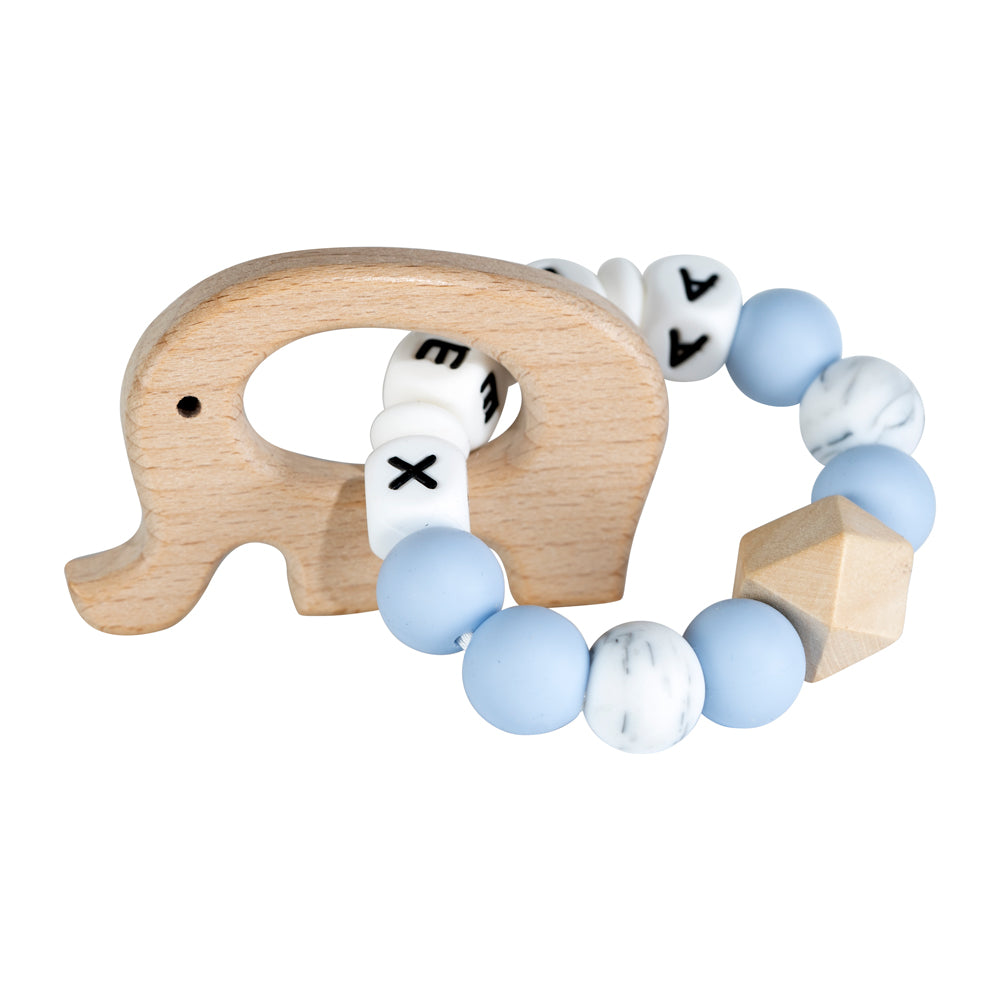 Lilly personalized silicone teething ring with baby name, view 35