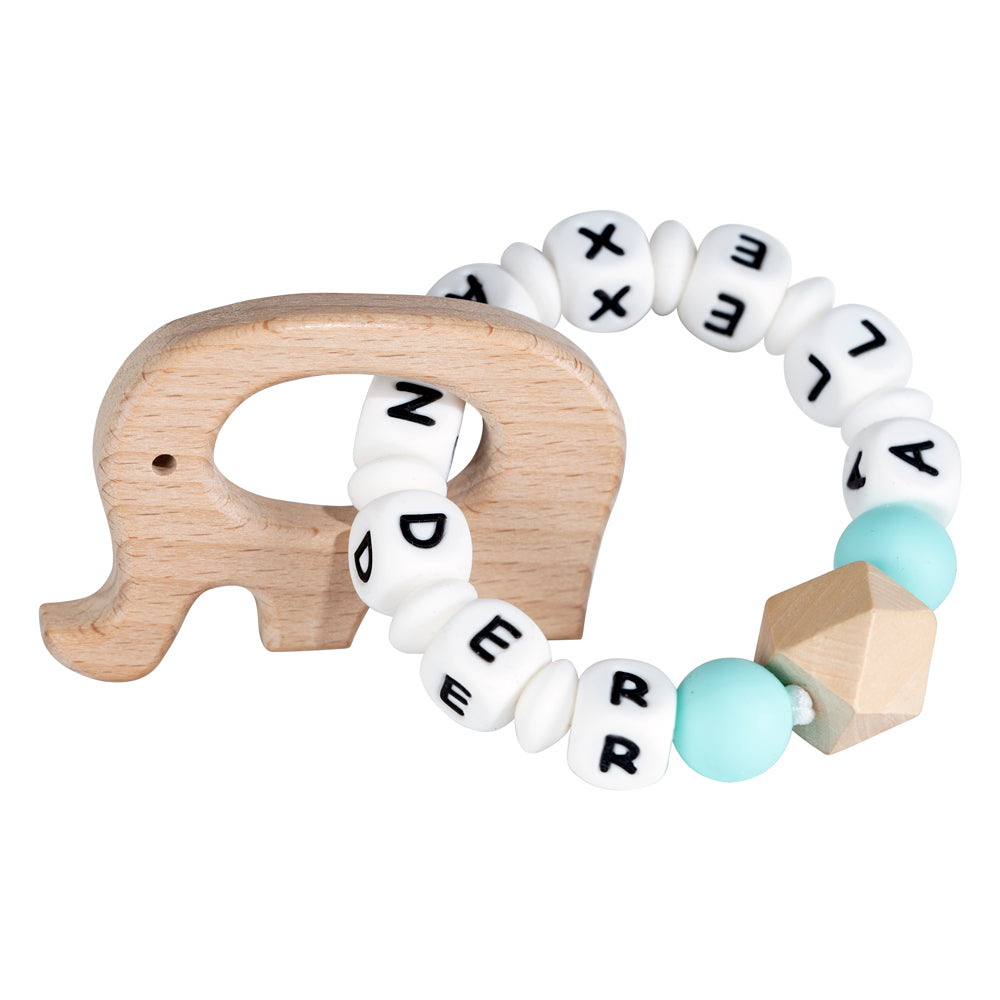 Lilly personalized silicone teething ring with baby name, view 41