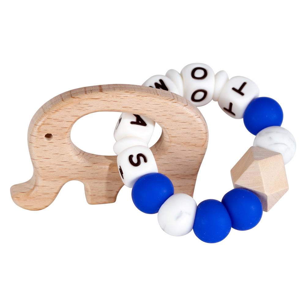 Lilly personalized silicone teething ring with baby name, view 42
