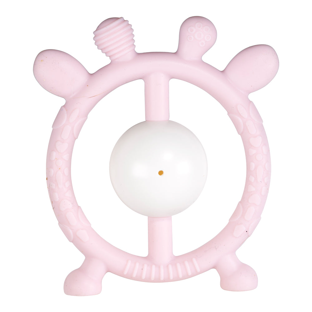 Silicone giraffe baby rattle and teether, view 7