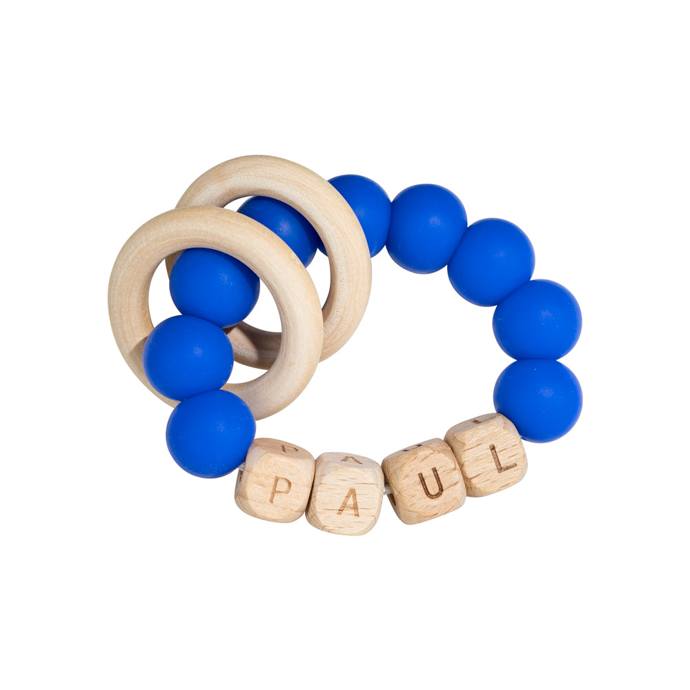 Personalized silicone teething ring with baby name, view 29