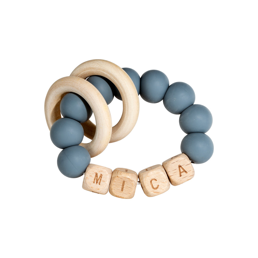 Personalized silicone teething ring with baby name, view 32