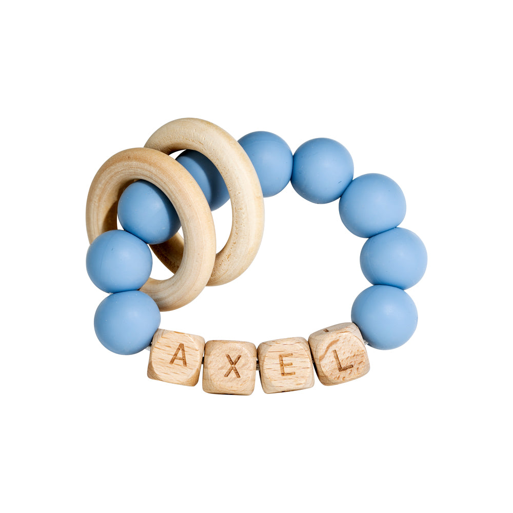 Personalized silicone teething ring with baby name, view 37