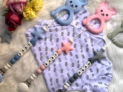 Bunny silicone baby teether, view 8