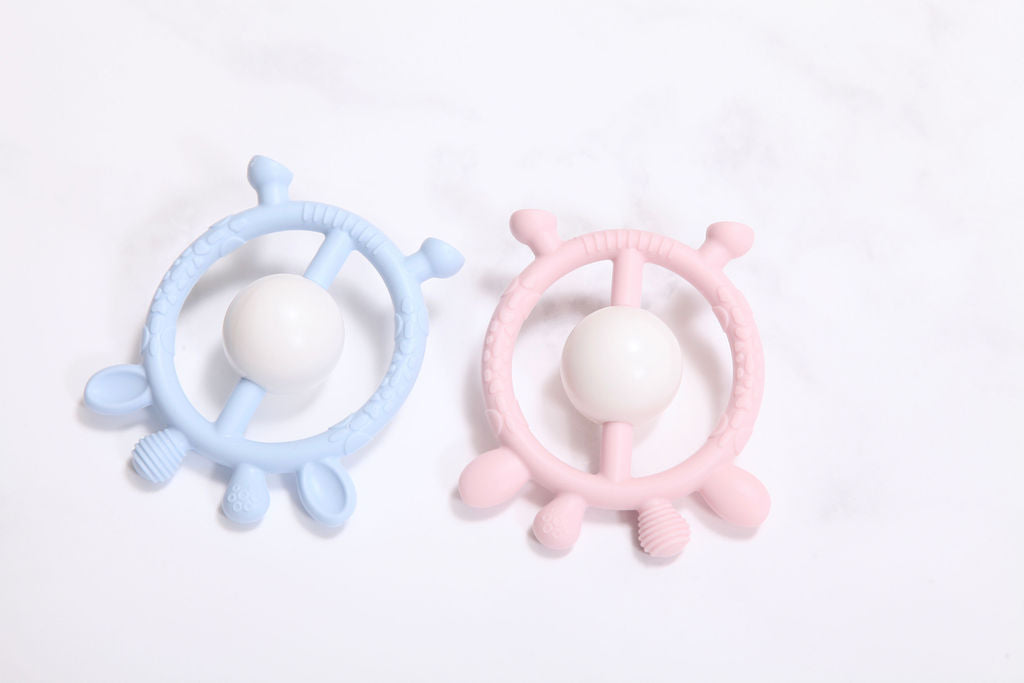 Silicone giraffe baby rattle and teether, view 3